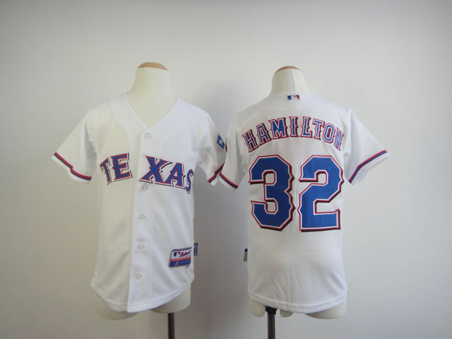 Youth Texas Rangers #32 Hamilton White MLB Jerseys